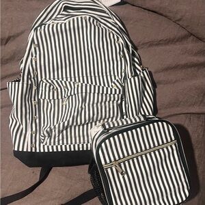 Pottery Barn Teen Black and White Striped Backpack Set Emily&Meritt